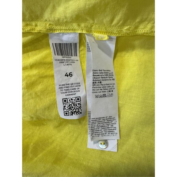 120% Lino Resort Linen Single-Tiered Swing Dress Size 46(US10) $375 - Picture 11 of 11